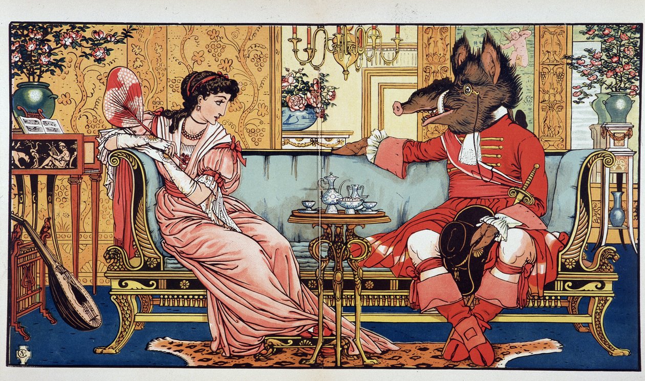 Belle en het Beest - ill. door Walter Crane door Walter Crane