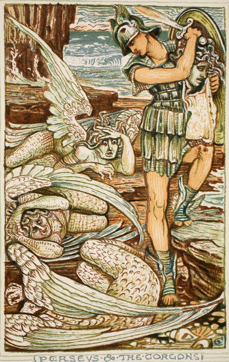 Perseus en de Gorgonen, illustratie uit 