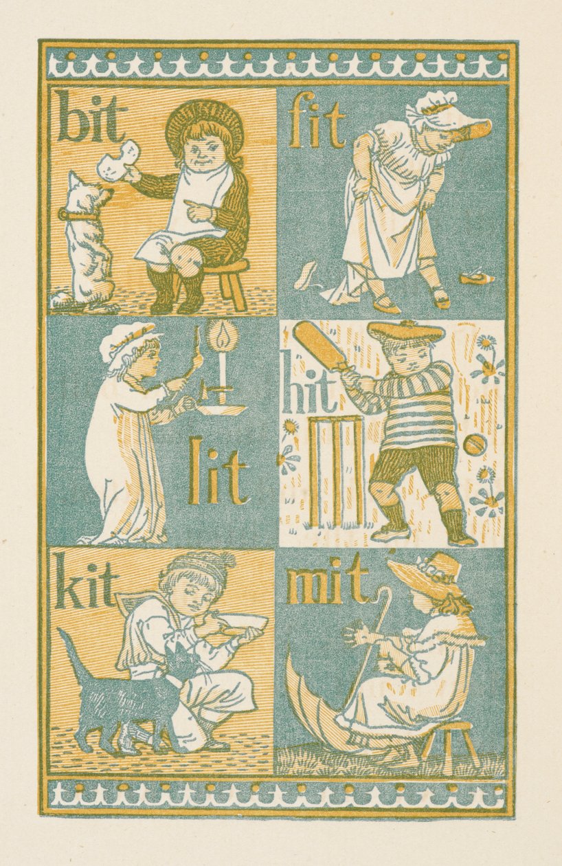 Rijmwoorden eindigend op de letter T. De Gouden primer door Walter Crane