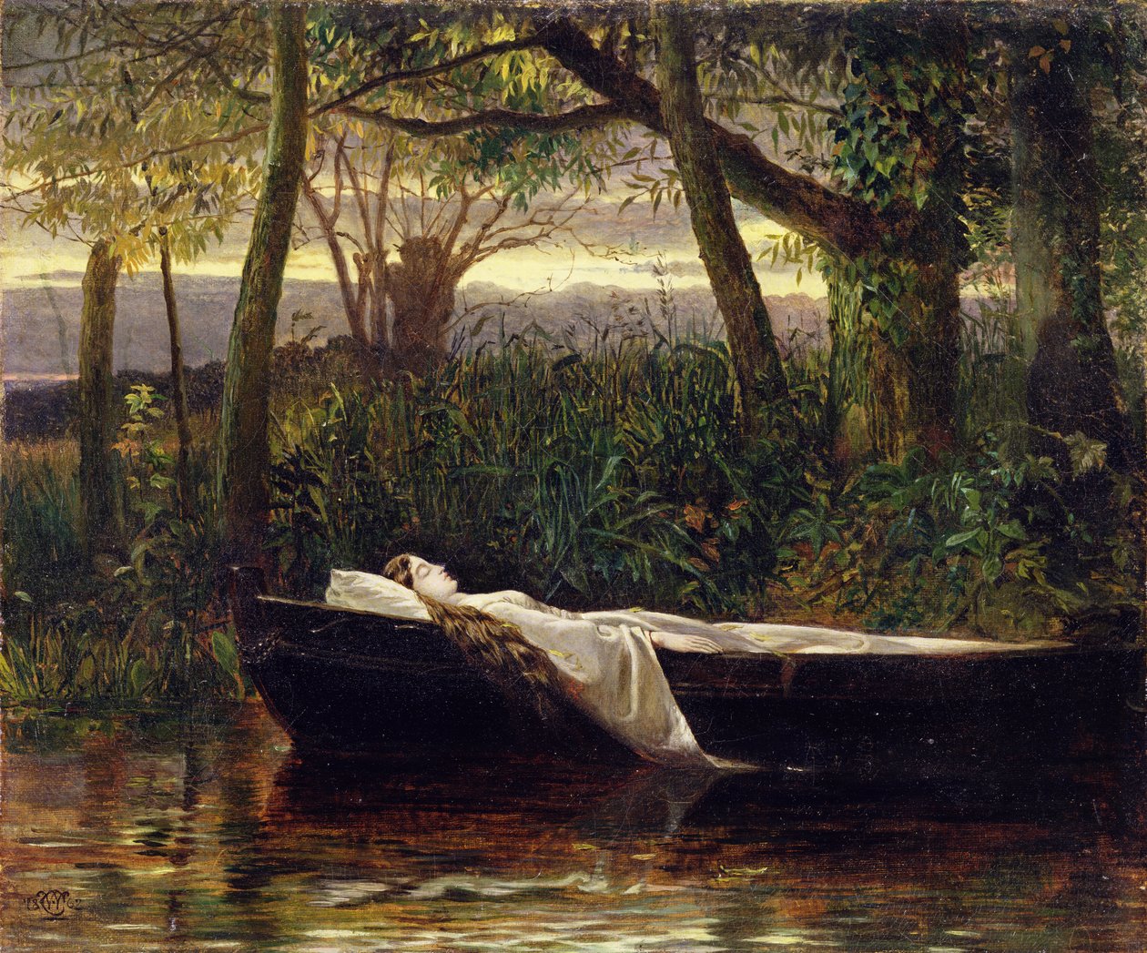 De Dame van Shalott door Walter Crane