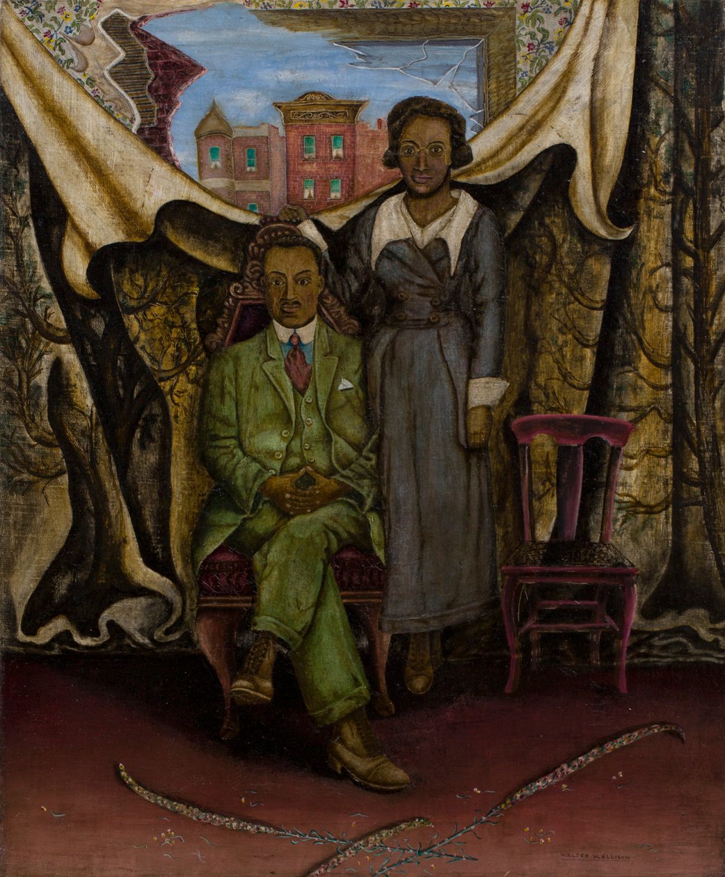 Vader & Moeder—Tintype door Walter Ellison