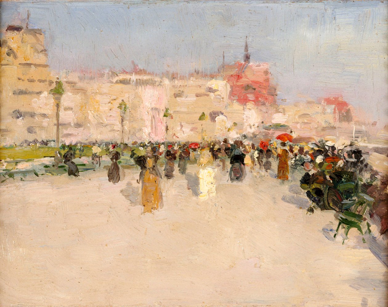 Een Promenade aan Zee, c.1891 door Walter Frederick Osborne