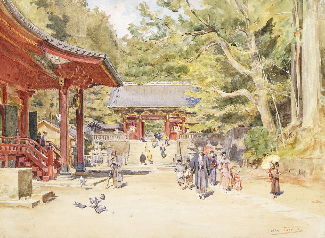 Een Straatscène, Japan door Walter Frederick Roofe Tyndale