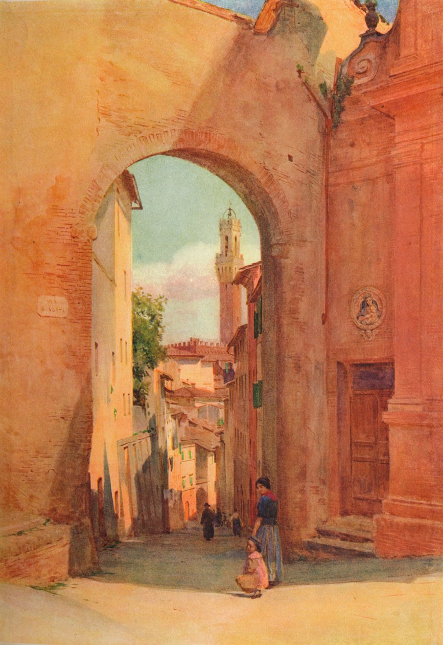 Arco Di S. Giuseppe, Siena door Walter Frederick Roofe Tyndale