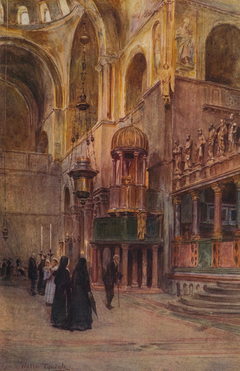 Interieur van de Sint-Marcus, ca. 1900-1913 door Walter Frederick Roofe Tyndale