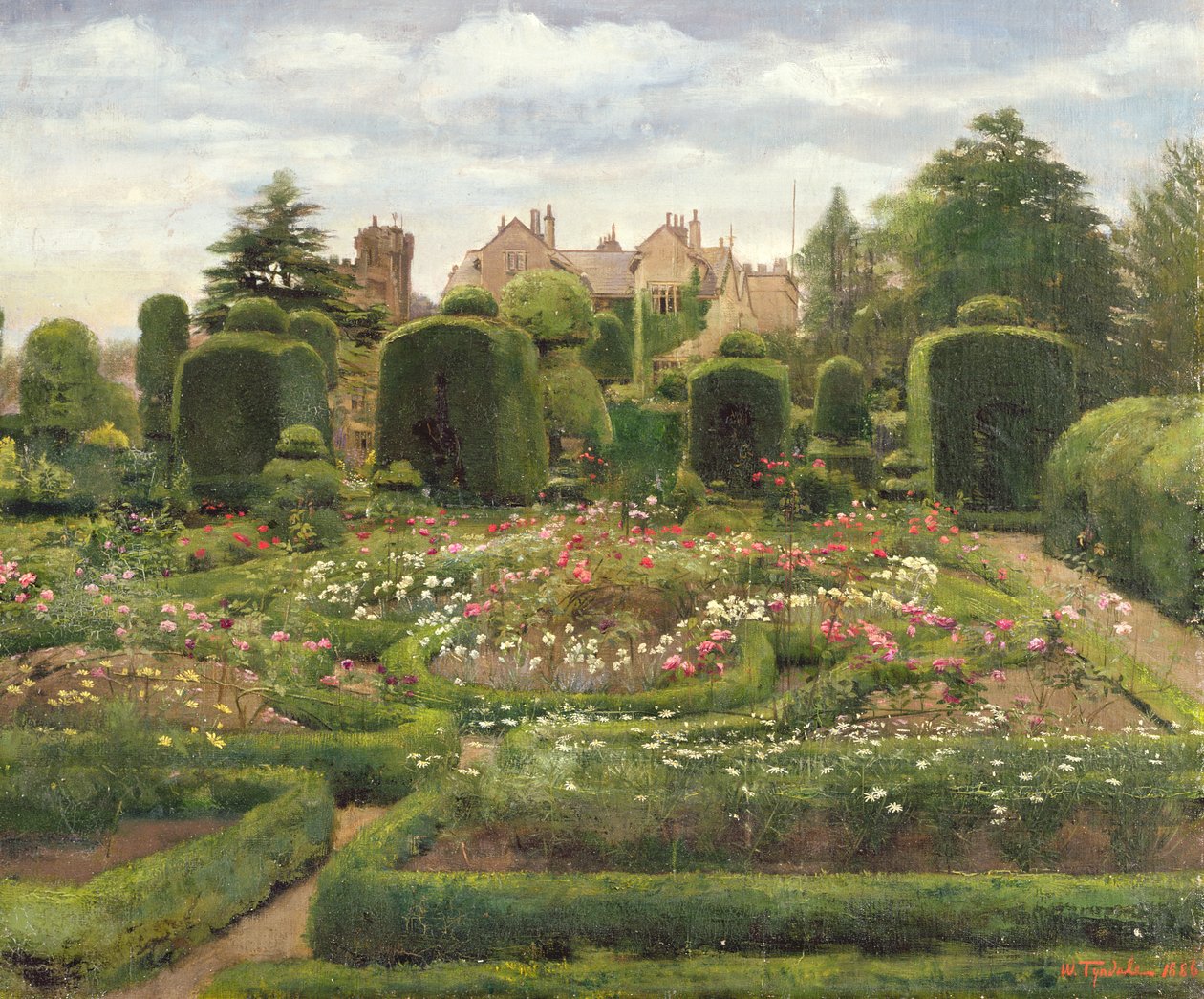 De Topiary-tuinen, Levens Hall, Cumbria, 1886 door Walter Frederick Roofe Tyndale