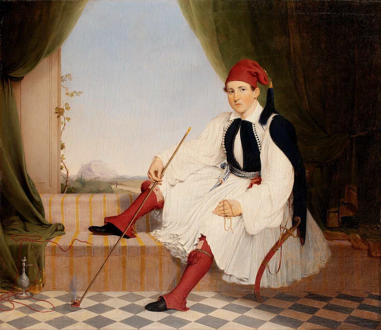 Portret van John B. Carmac, in Grieks Evzonekostuum door Walter Gould