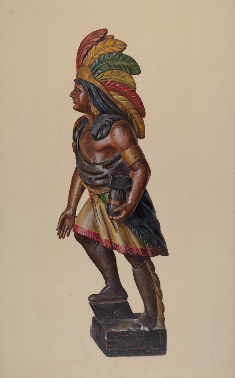 Sigarenwinkel Indiaan, ca. 1937 door Walter Hochstrasser