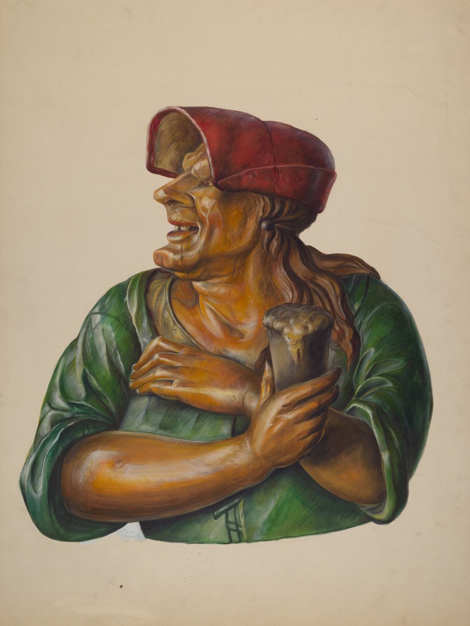 Herbergfiguur, ca. 1937 door Walter Hochstrasser