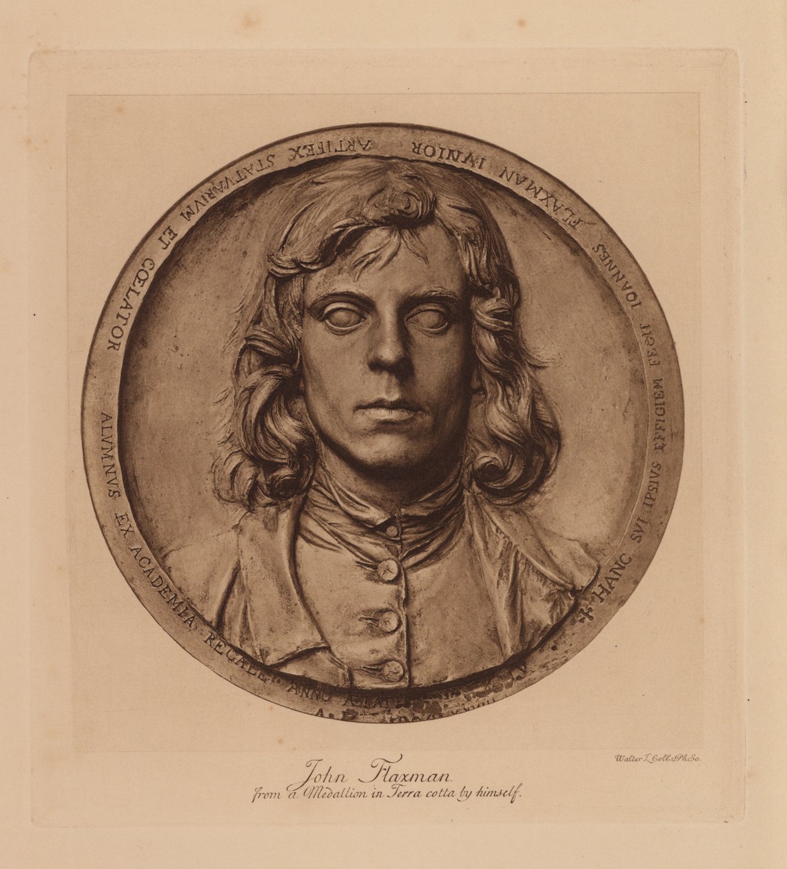John Flaxman, Brits beeldhouwer (fotogravure) door Walter L. Colls