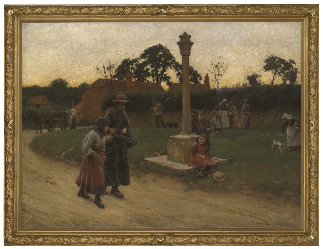 Zwerfmuzikanten door Walter Langley