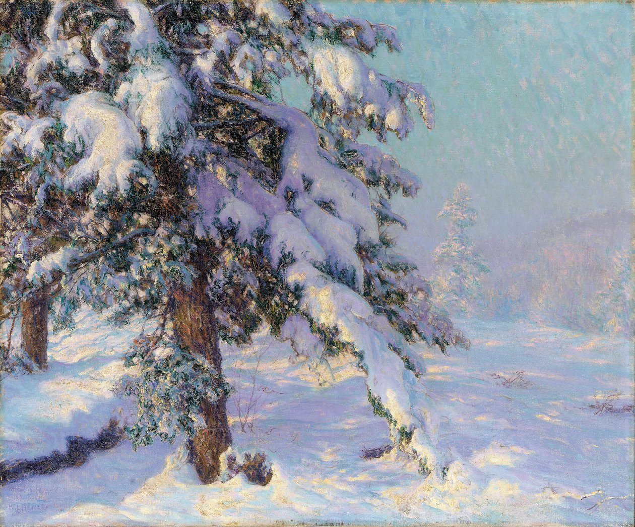Met Sneeuw Beladen door Walter Launt Palmer