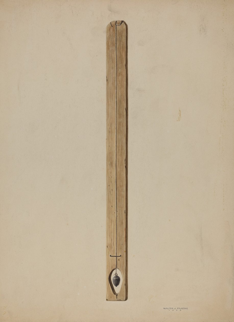 Loodlijn en Bord door Walter Praefke