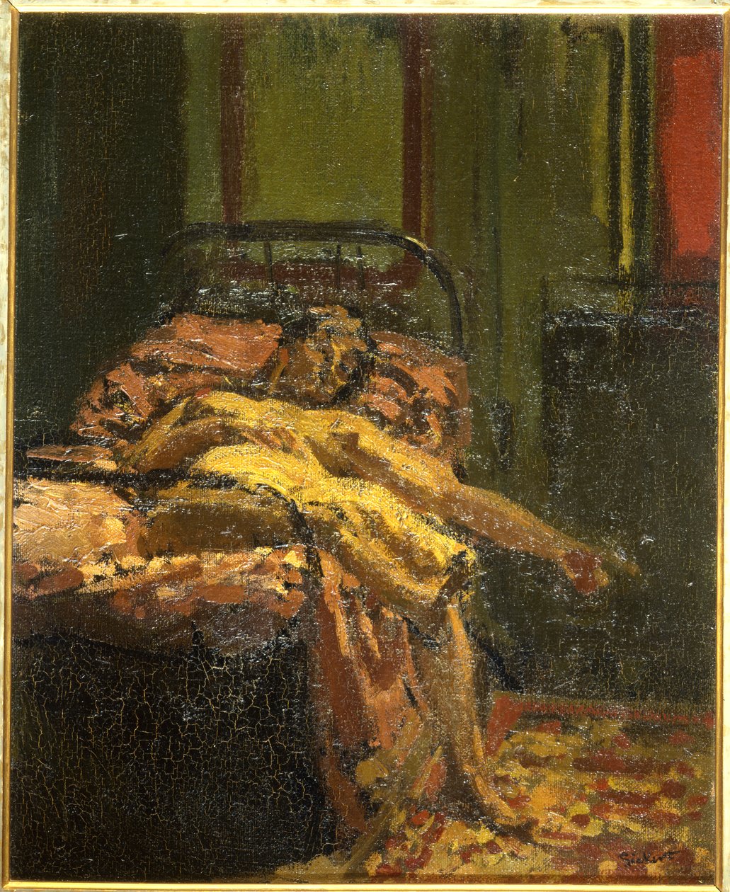 Meisje op een Bed, Mornington Crescent door Walter Richard Sickert
