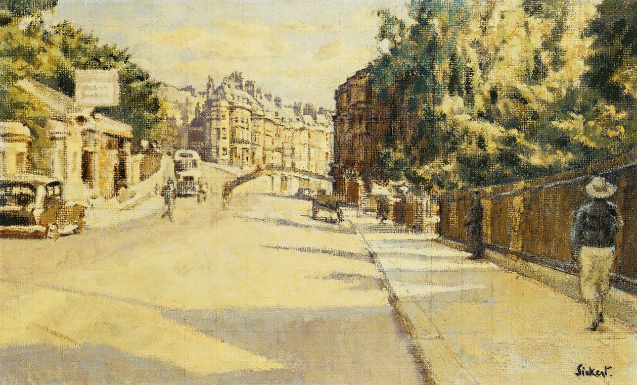 London Street, Bath, kijkend naar Walcot door Walter Richard Sickert