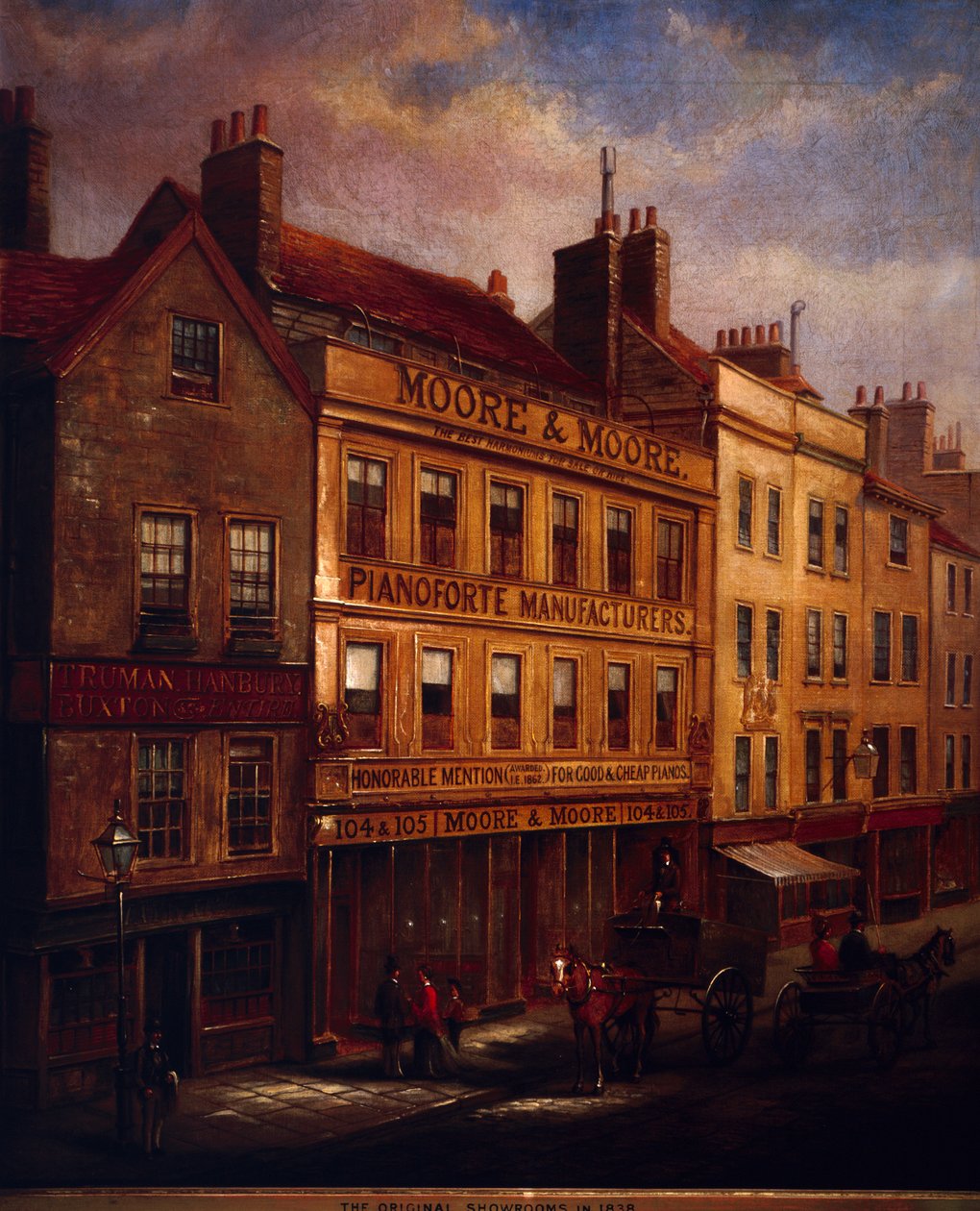 Bishopsgate, Londen, in 1871 door Walter Riddle