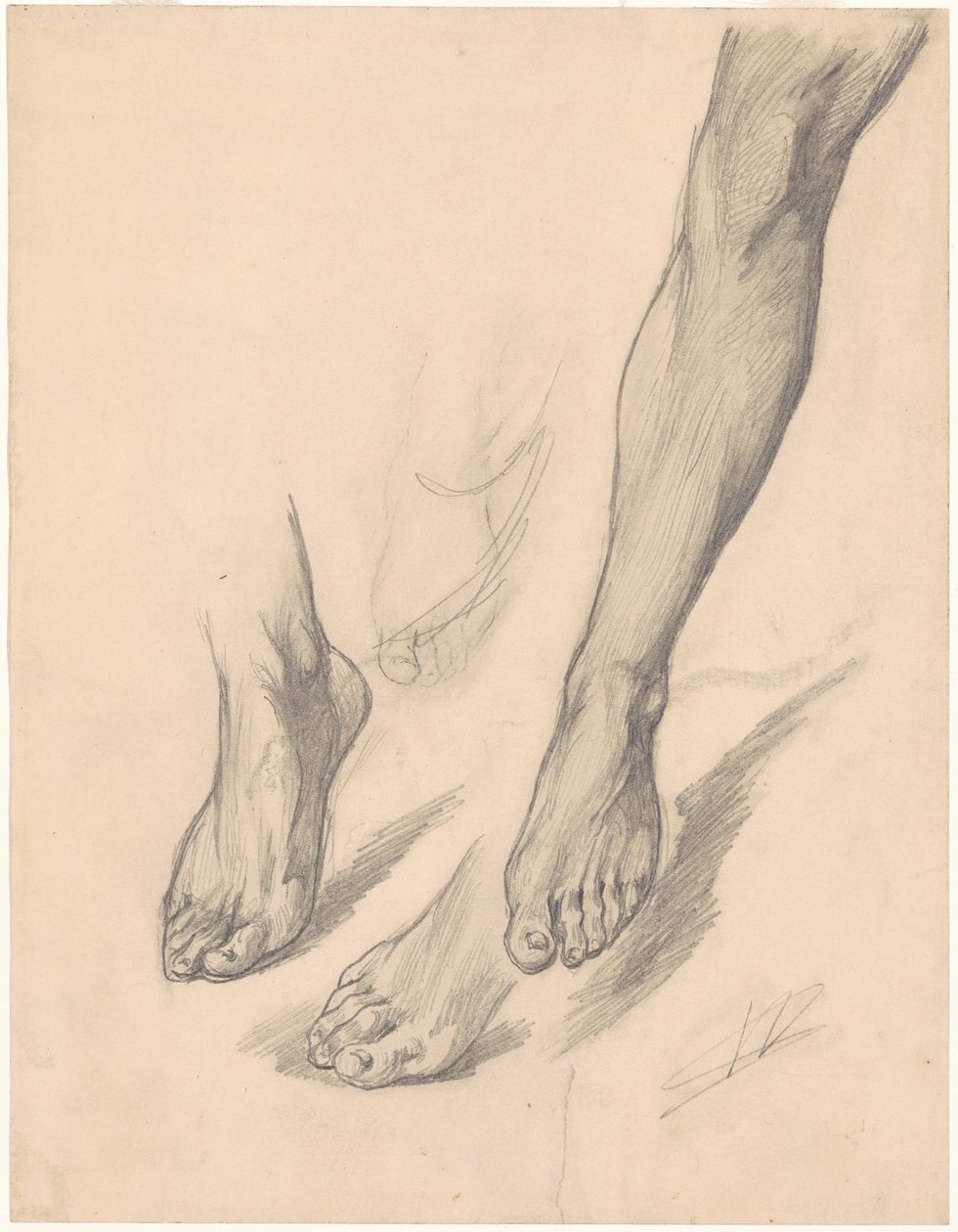 Studies van Voeten door Walter Shirlaw
