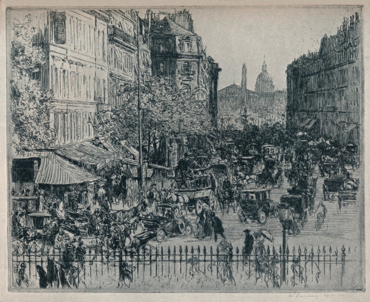 Rue Royale, Parijs, ca. 1913 door Walter Zeising