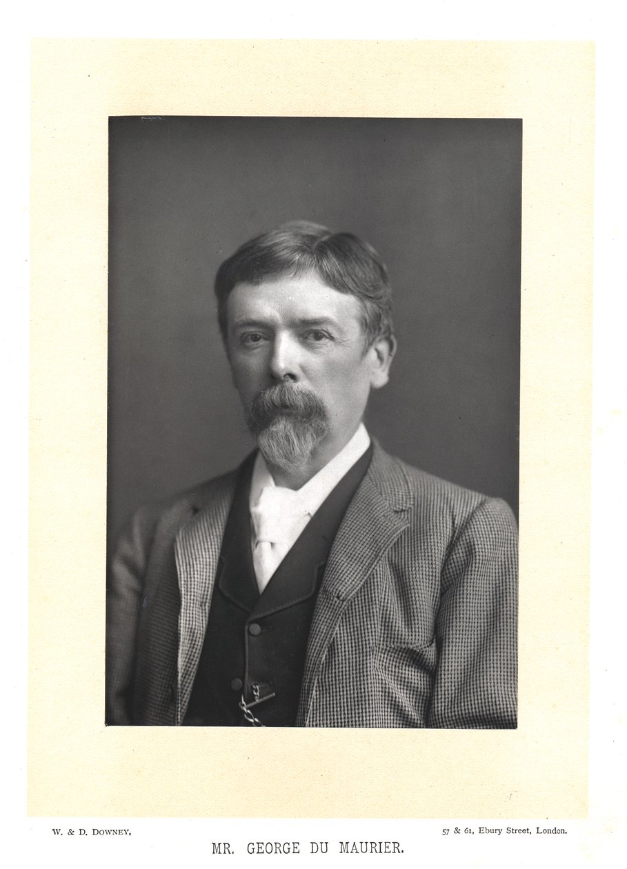 George Du Maurier, Britse schrijver en kunstenaar, ca. 1895 door WandD Downey