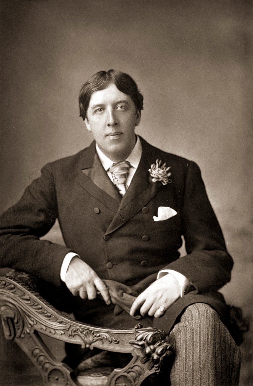 Oscar Wilde, Ierse schrijver, humorist en toneelschrijver, ca. 1890 door WandD Downey