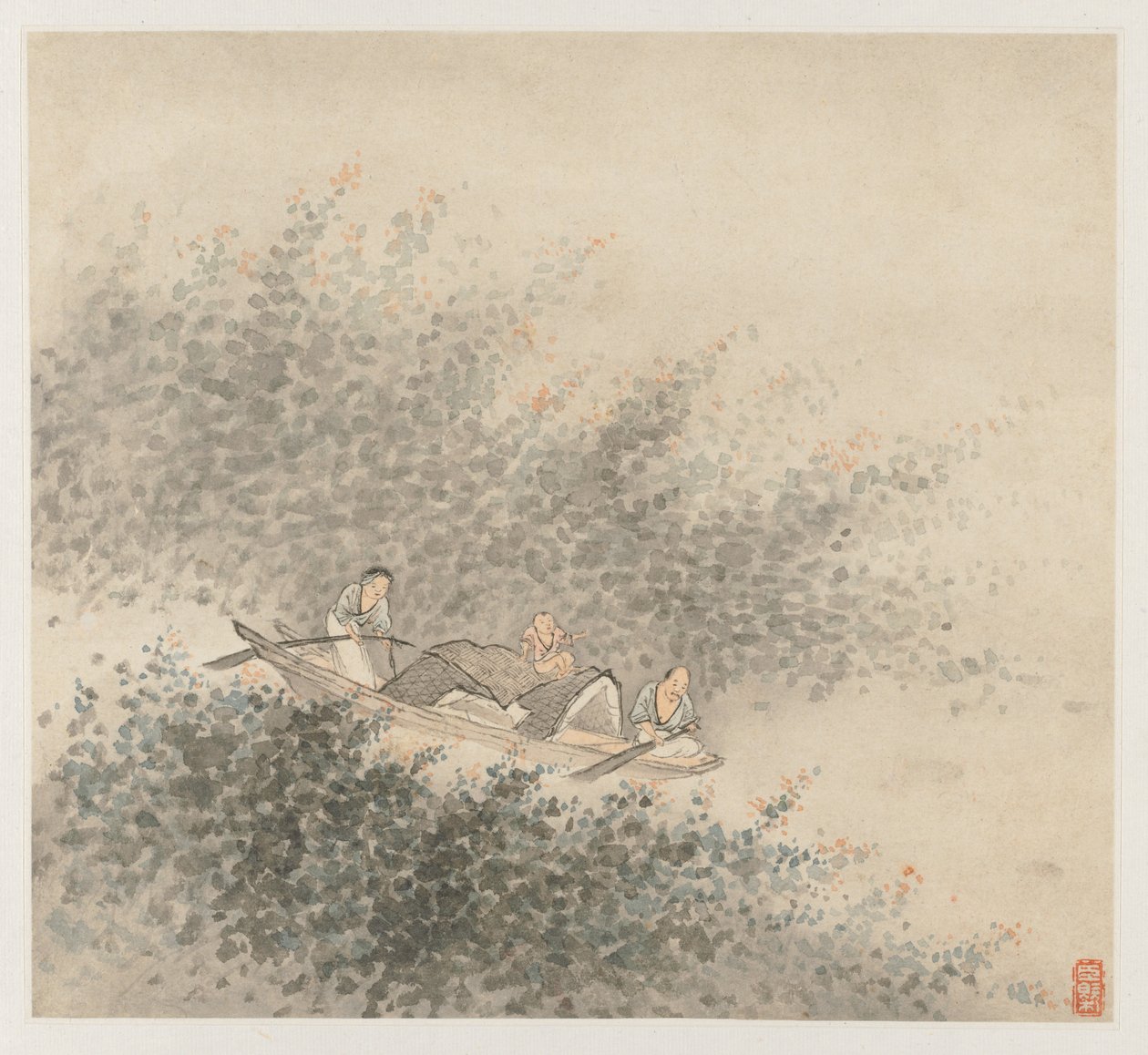 Album van landschappen: Blad 6 door Wang Gai