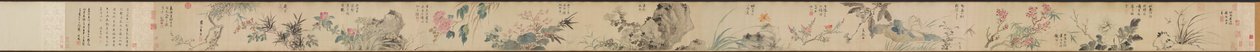 Bloemen van Vier Seizoenen, met Gedichten, 1531 door Wang Guxiang