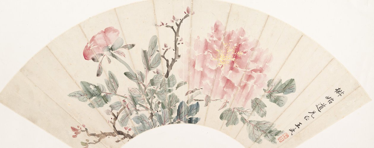 Pioenroos door Wang Wu