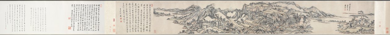 Groene Pieken onder Heldere Hemel: Na Huang Gongwang door Wang Yuanqi