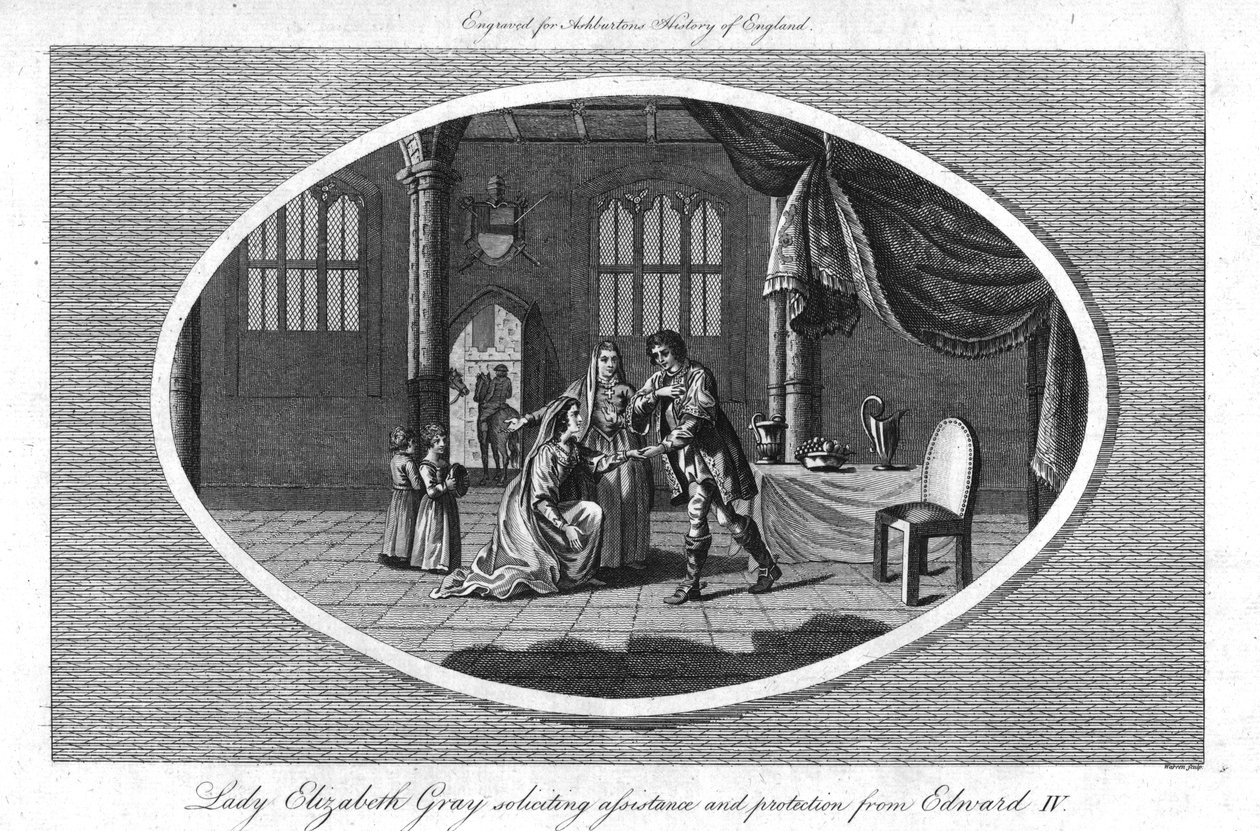 Lady Elizabeth Gray vraagt om hulp en bescherming van Edward IV, 1793 door Warren