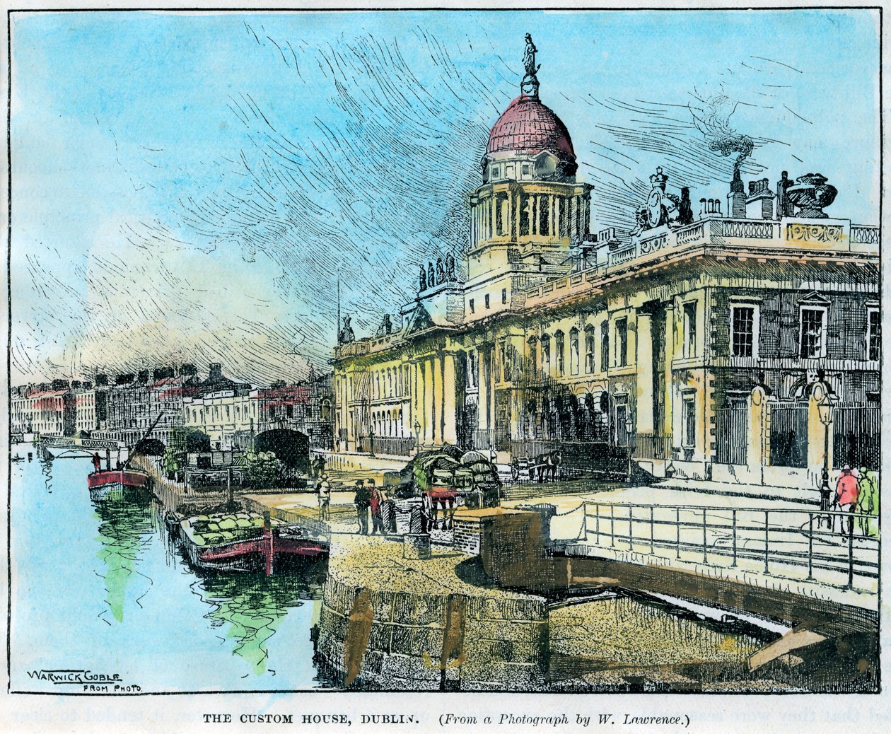 Het Douanekantoor, Dublin, Ierland, c1890 door Warwick Goble