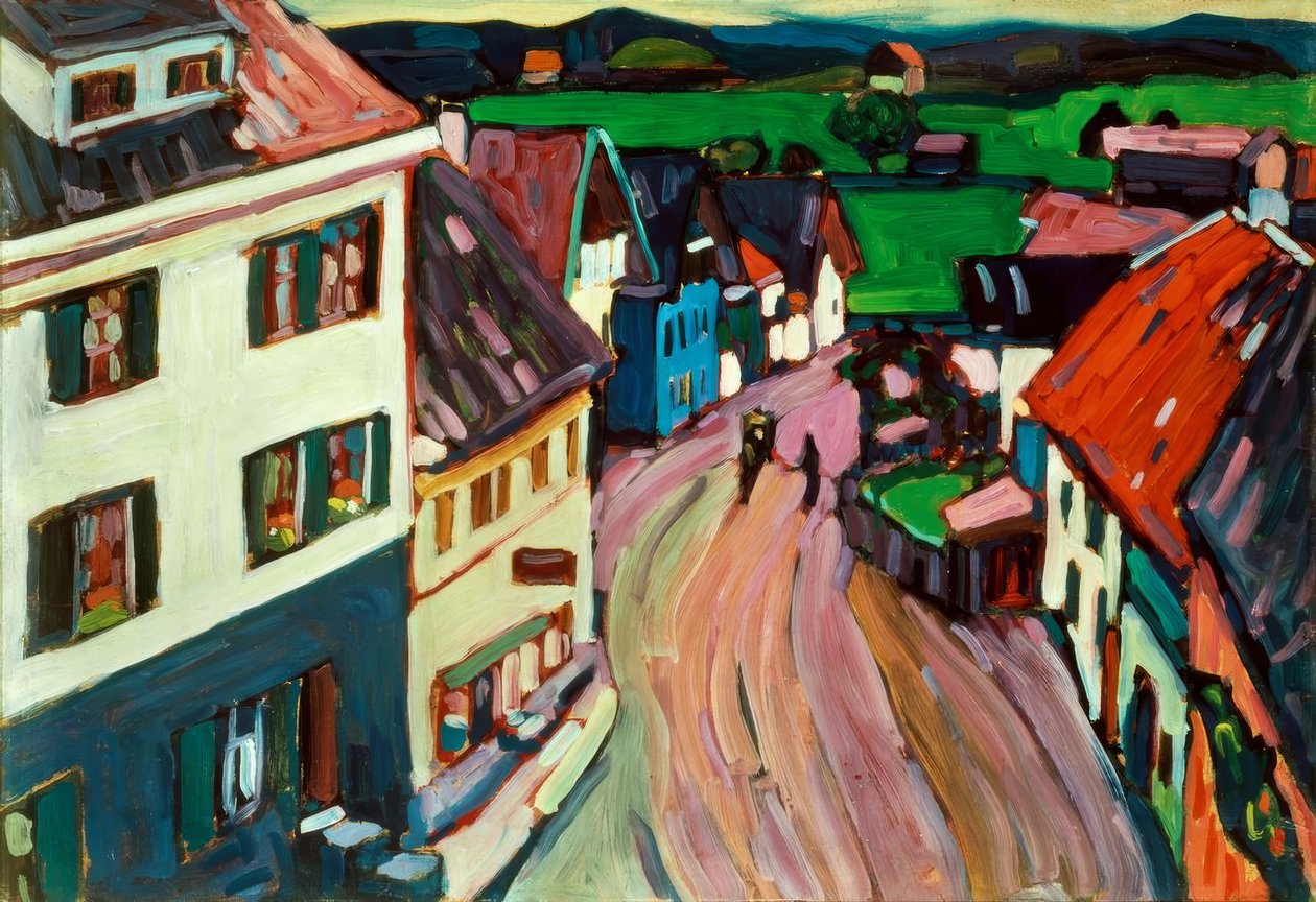 Uitzicht vanuit het raam van de Griesbräu door Wassily Kandinsky