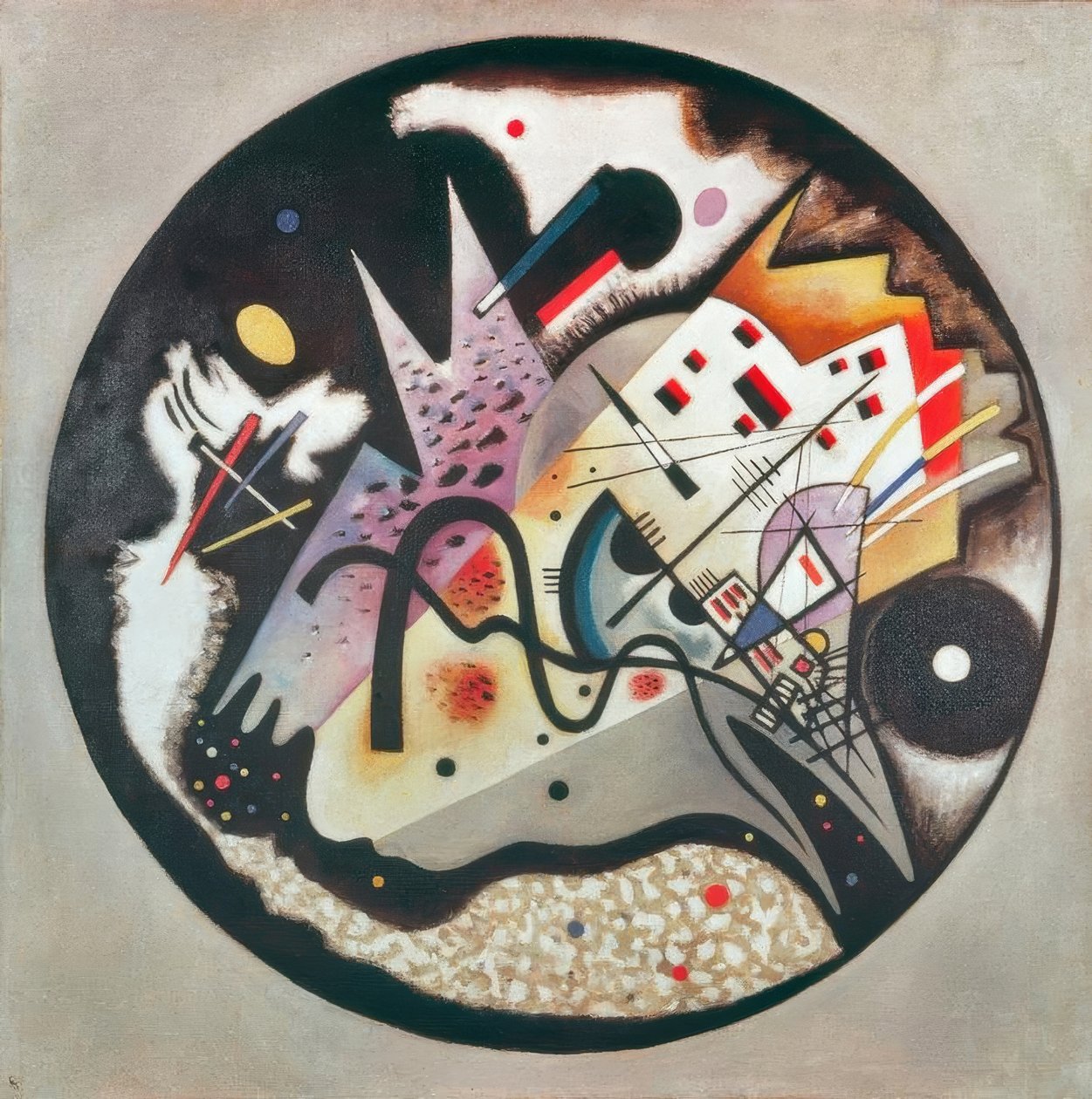 In de zwarte cirkel door Wassily Kandinsky
