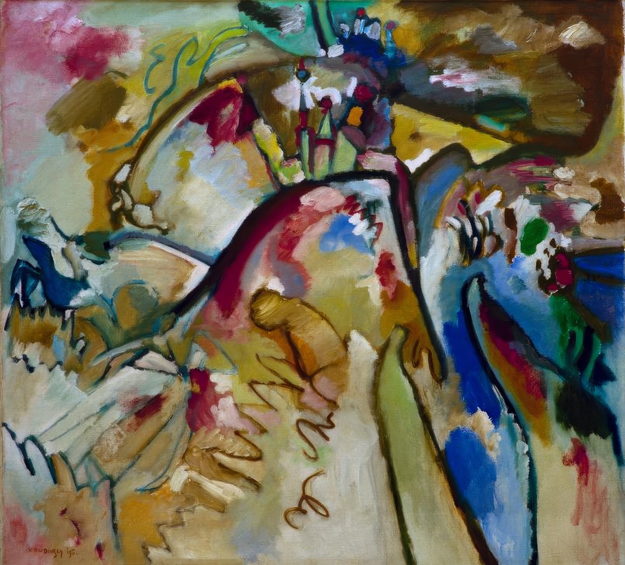 Improvisatie 21a door Wassily Kandinsky
