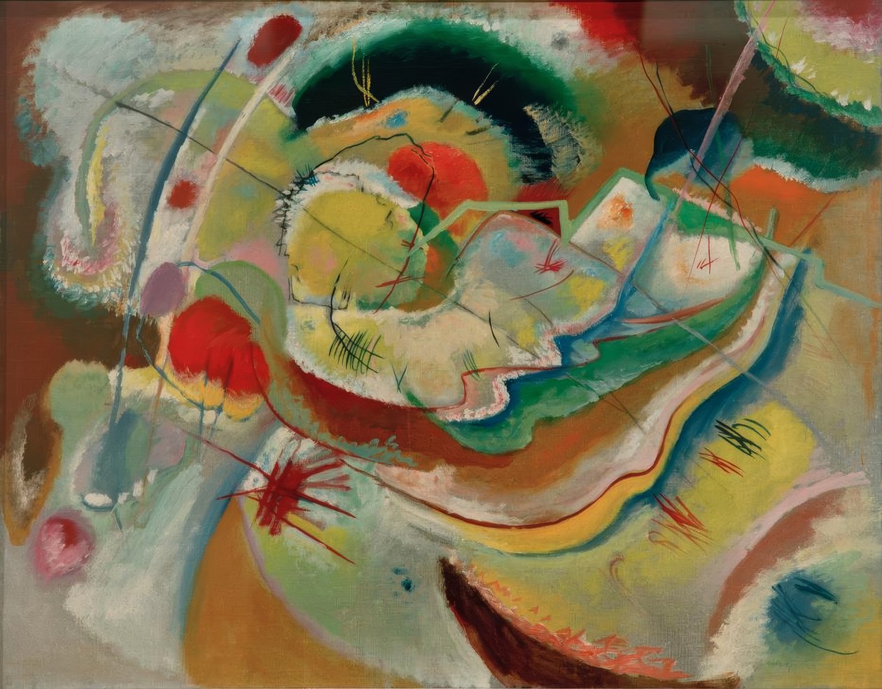 Klein Schilderij met Geel door Wassily Kandinsky