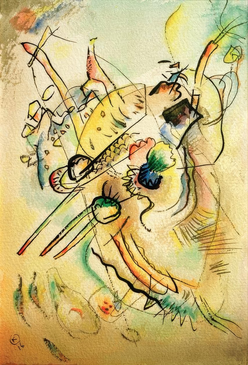 Compositie D door Wassily Kandinsky