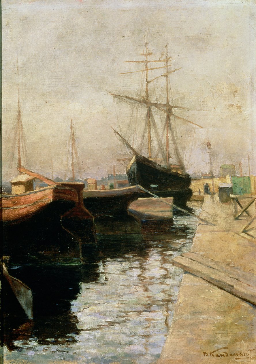 De haven van Odessa, 1900 door Wassily Kandinsky