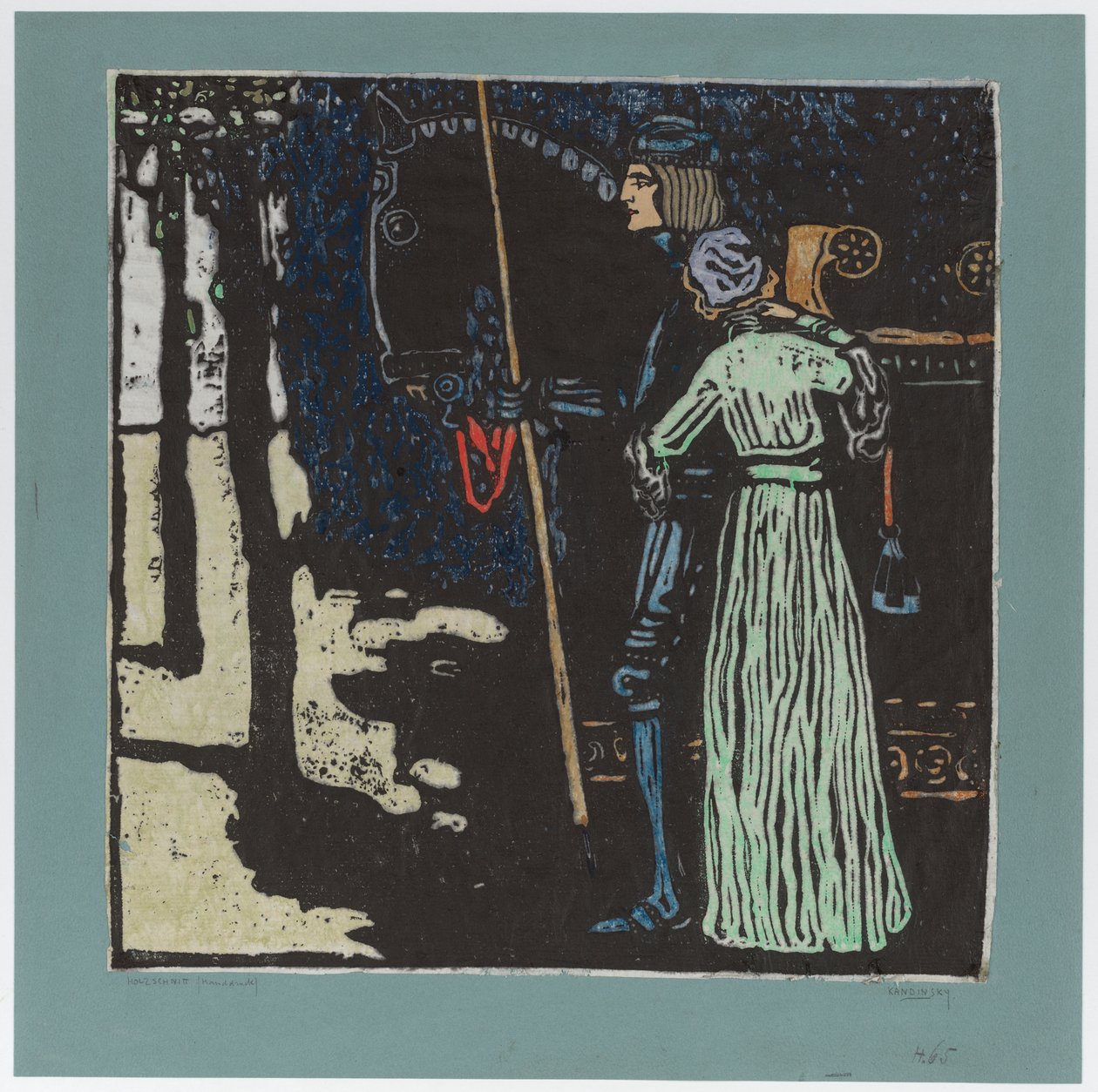 Afscheid (Grote versie) (Tweede versie) door Wassily Kandinsky