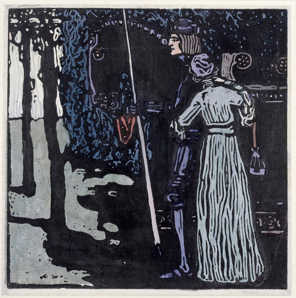 Afscheid - grote versie door Wassily Kandinsky