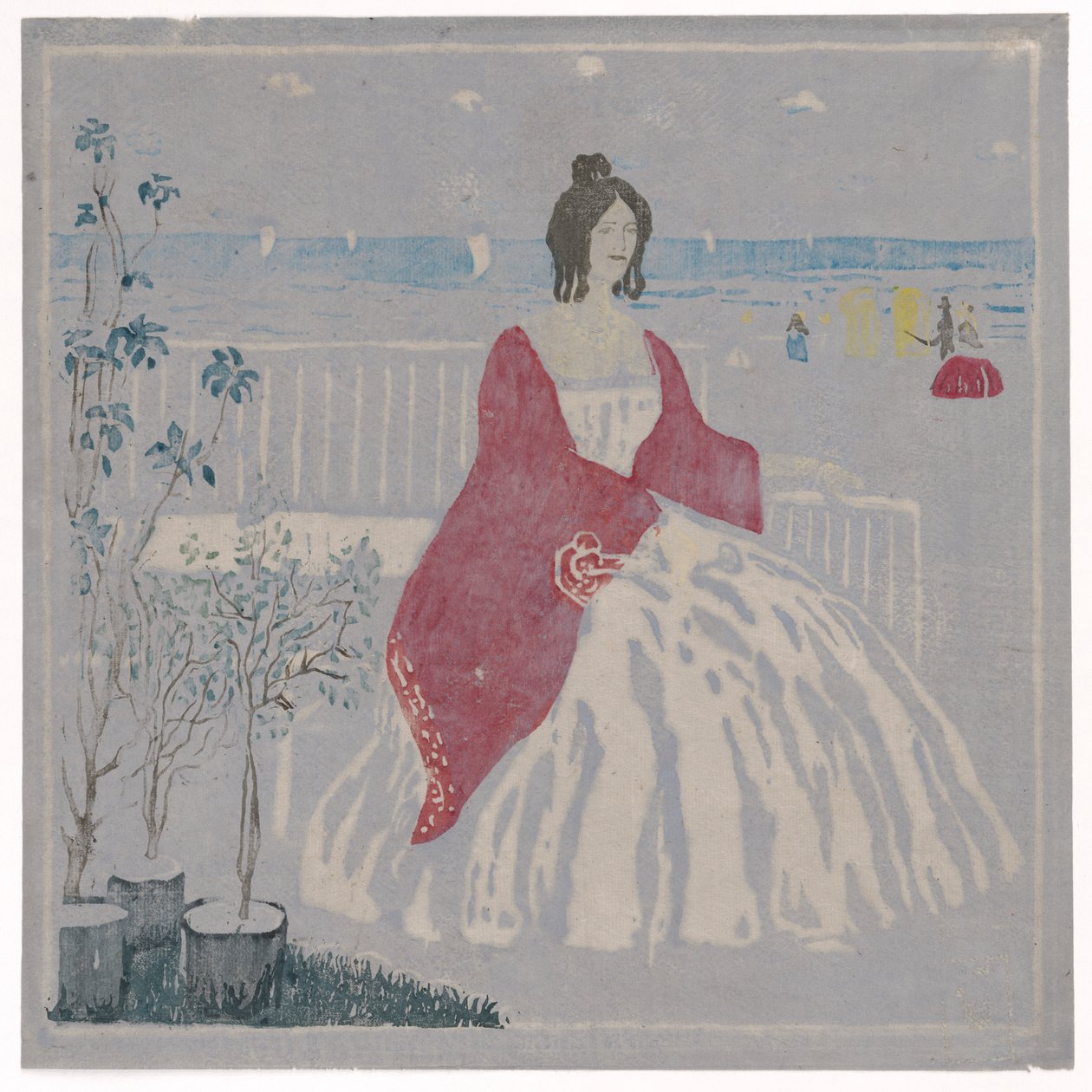 Op het strand (zie GMS 217) door Wassily Kandinsky