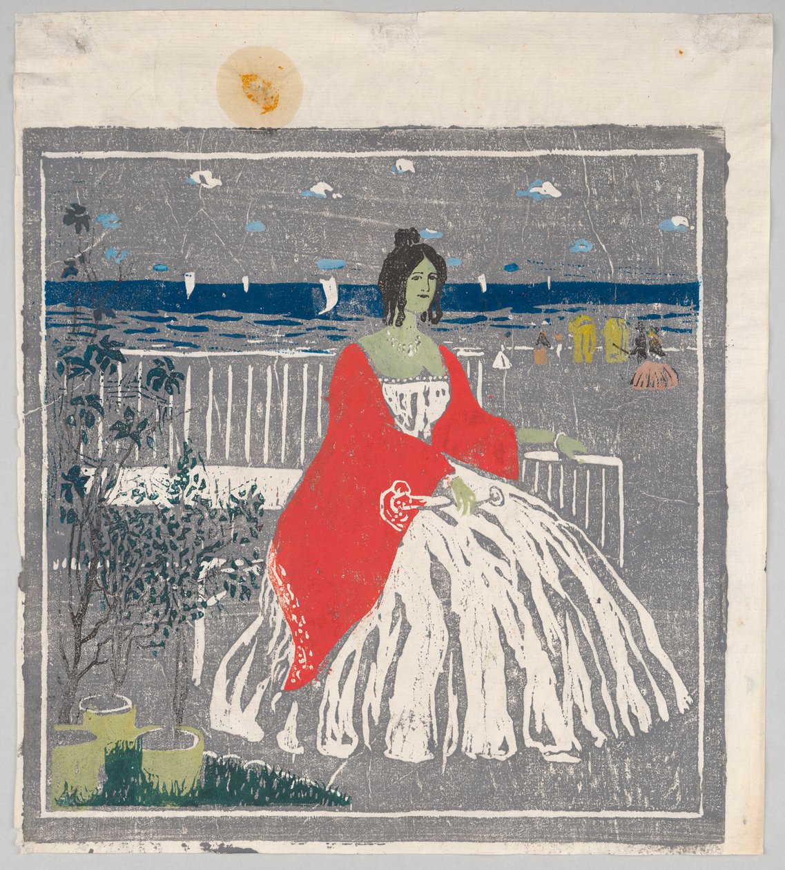 Op het strand (zie GMS 217) door Wassily Kandinsky