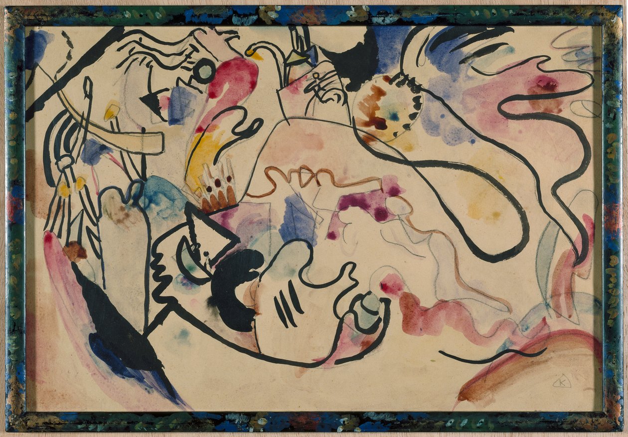 Aquarel nr. 8 „Laatste Oordeel“ door Wassily Kandinsky