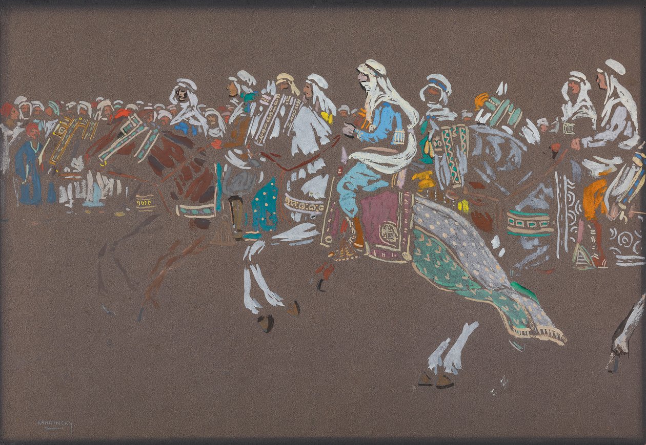 Arabische cavalerie door Wassily Kandinsky