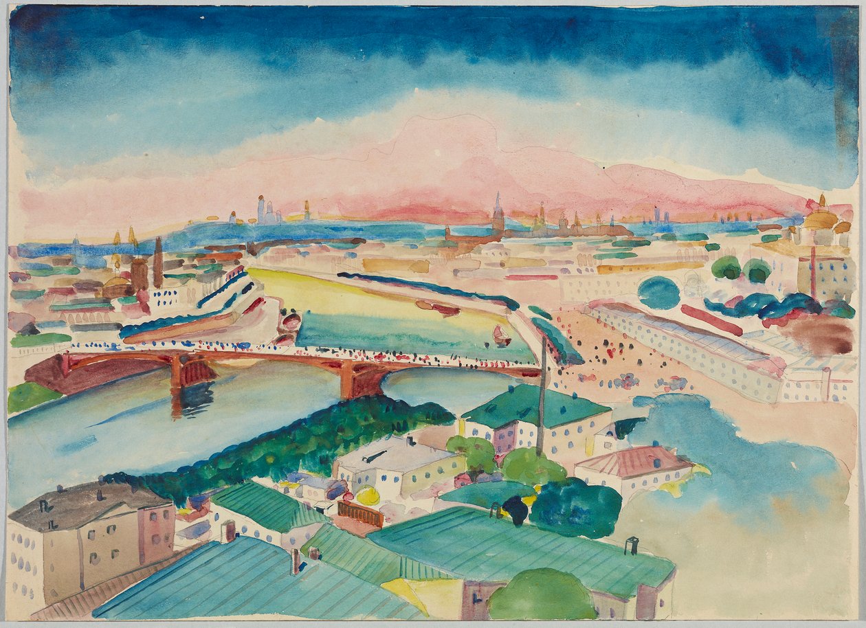 Gezicht op Moskou door Wassily Kandinsky