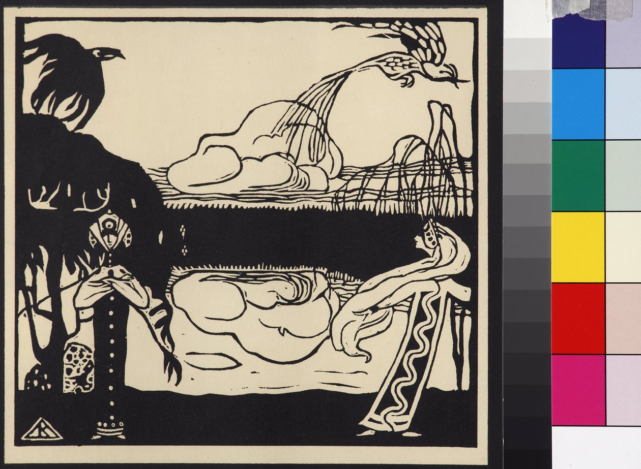 Twee vogels door Wassily Kandinsky