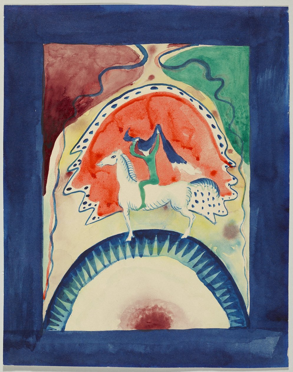 Ontwerp voor de omslag van de almanak "Der Blaue Reiter" door Wassily Kandinsky
