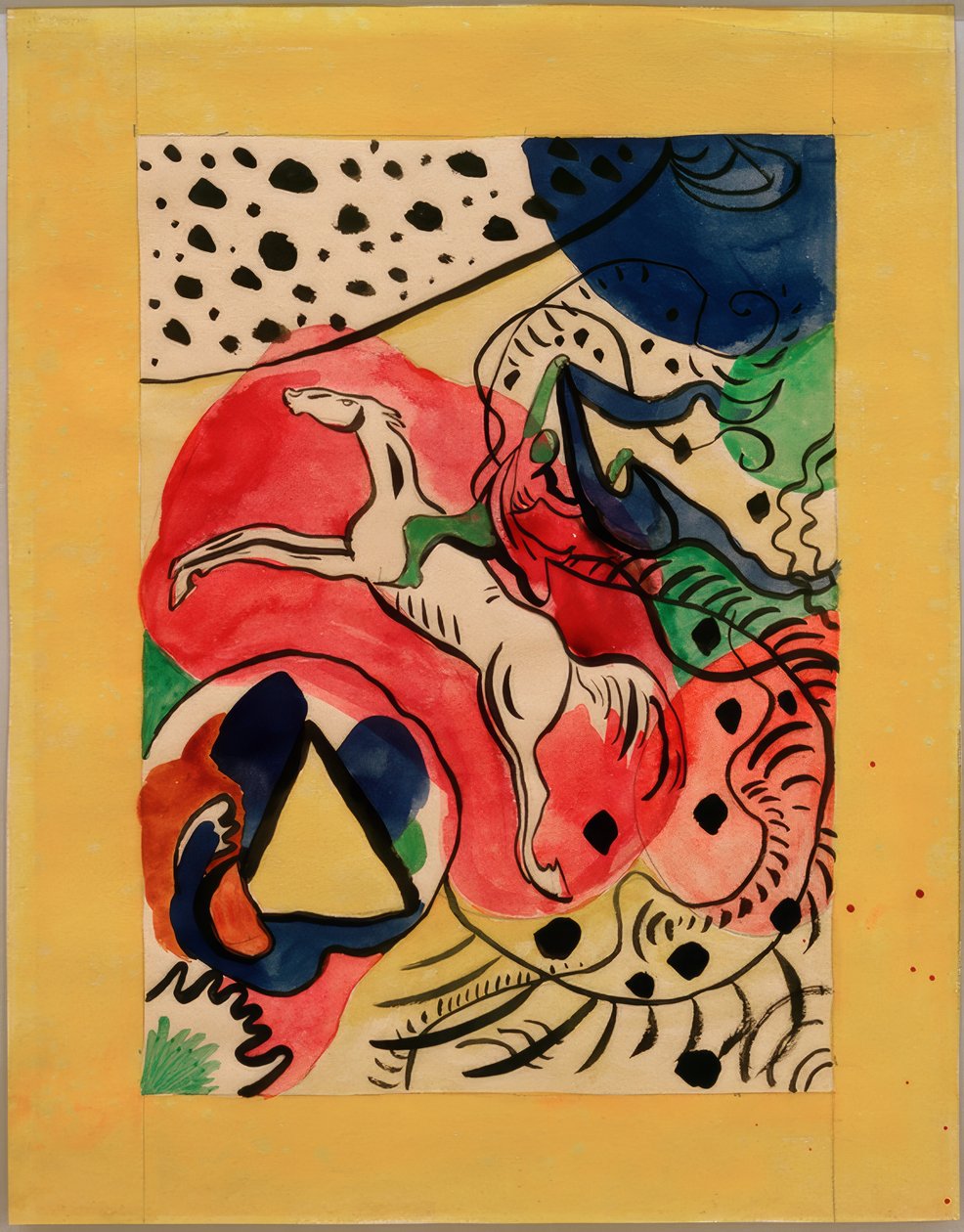 Ontwerp voor de omslag van de almanak Der Blaue Reiter door Wassily Kandinsky