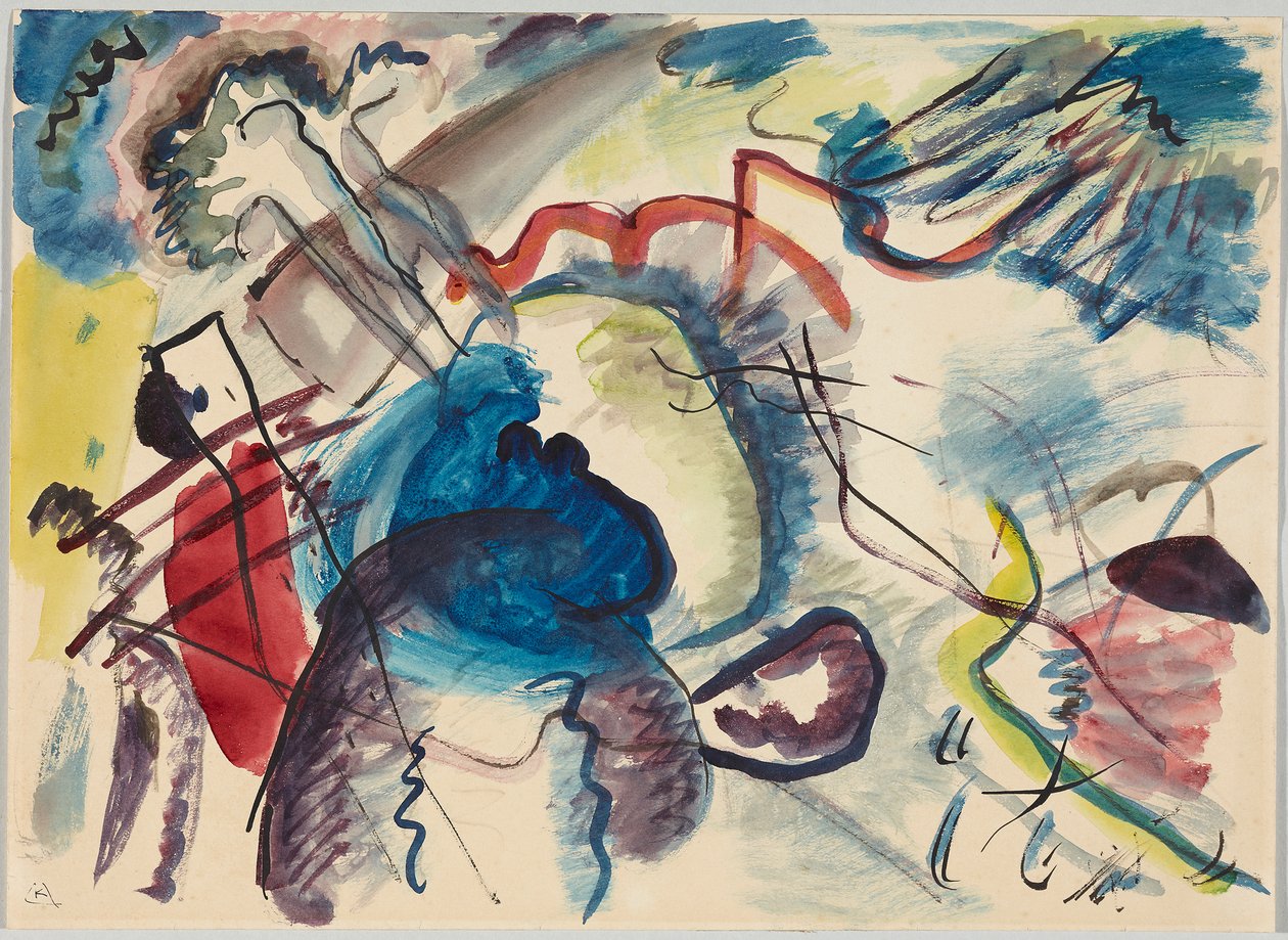 Ontwerp voor "Schilderij met witte rand" door Wassily Kandinsky