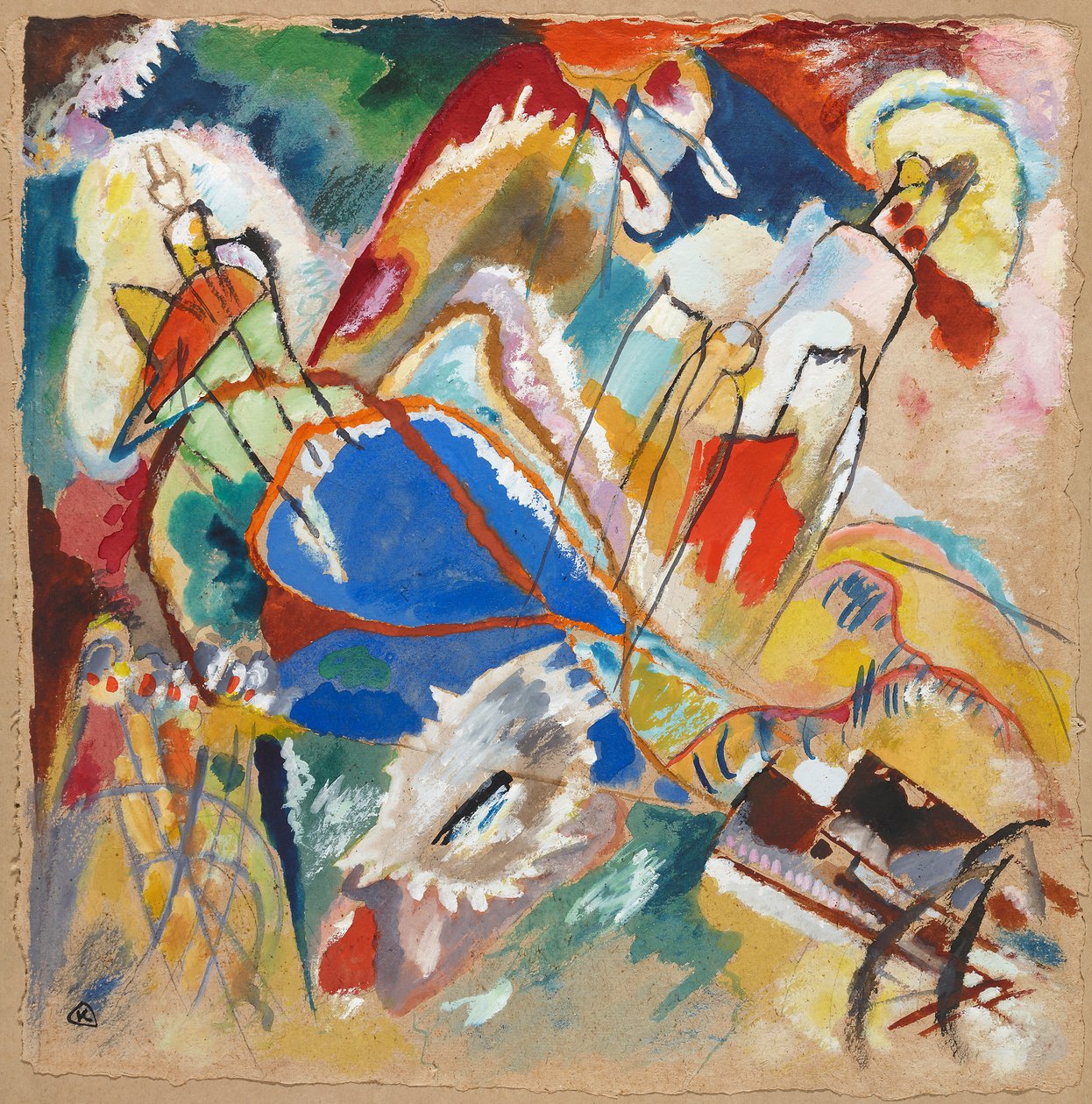 Ontwerp voor “Improvisatie 30 (Kanonnen)” door Wassily Kandinsky