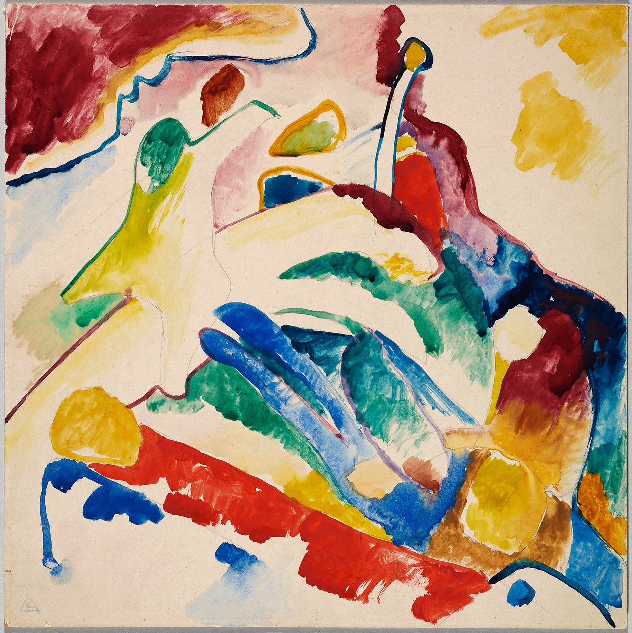 Ontwerp voor "Compositie II" door Wassily Kandinsky