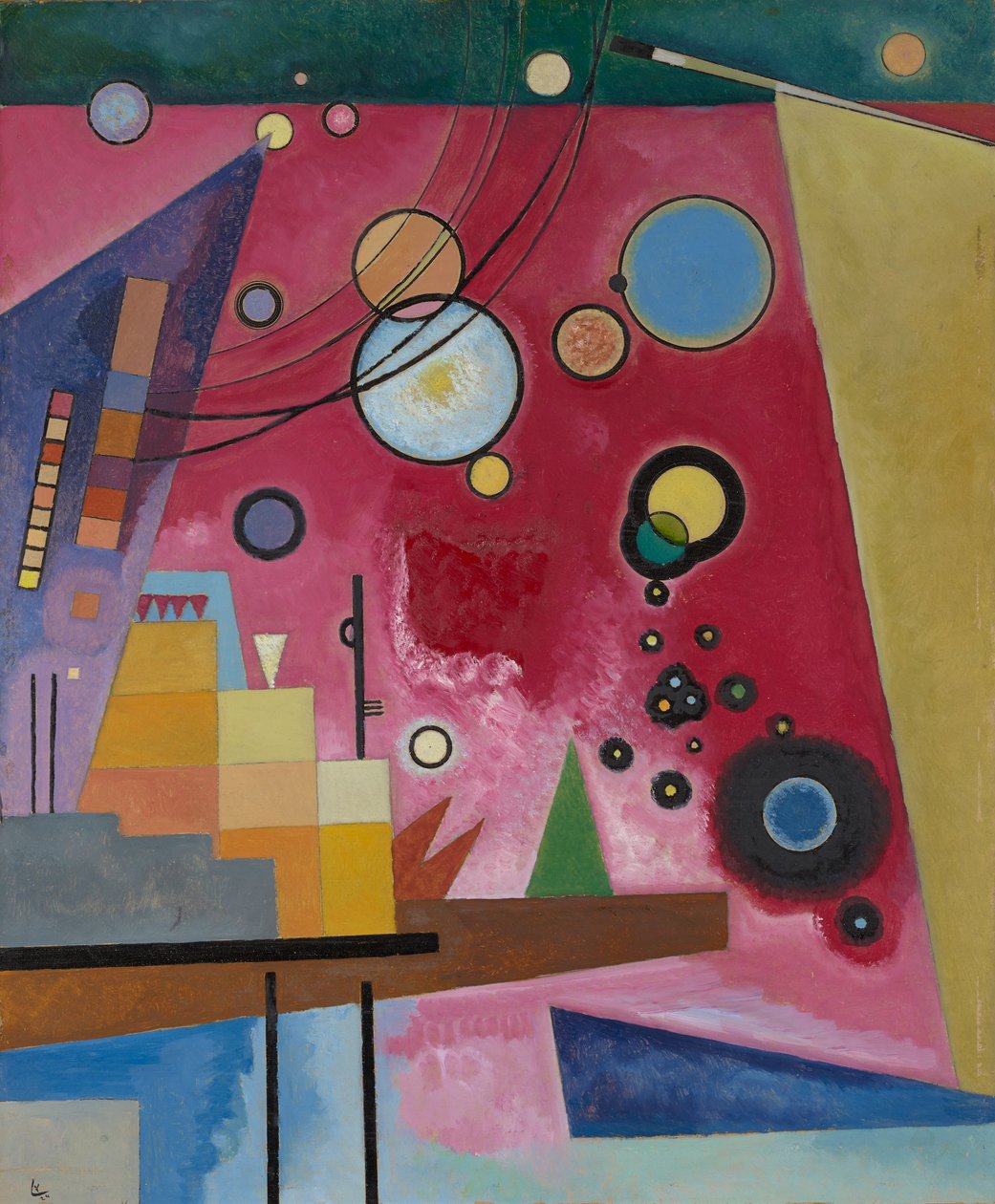 Kandinsky - Zwaar rood, 1924 (juli) door Wassily Kandinsky